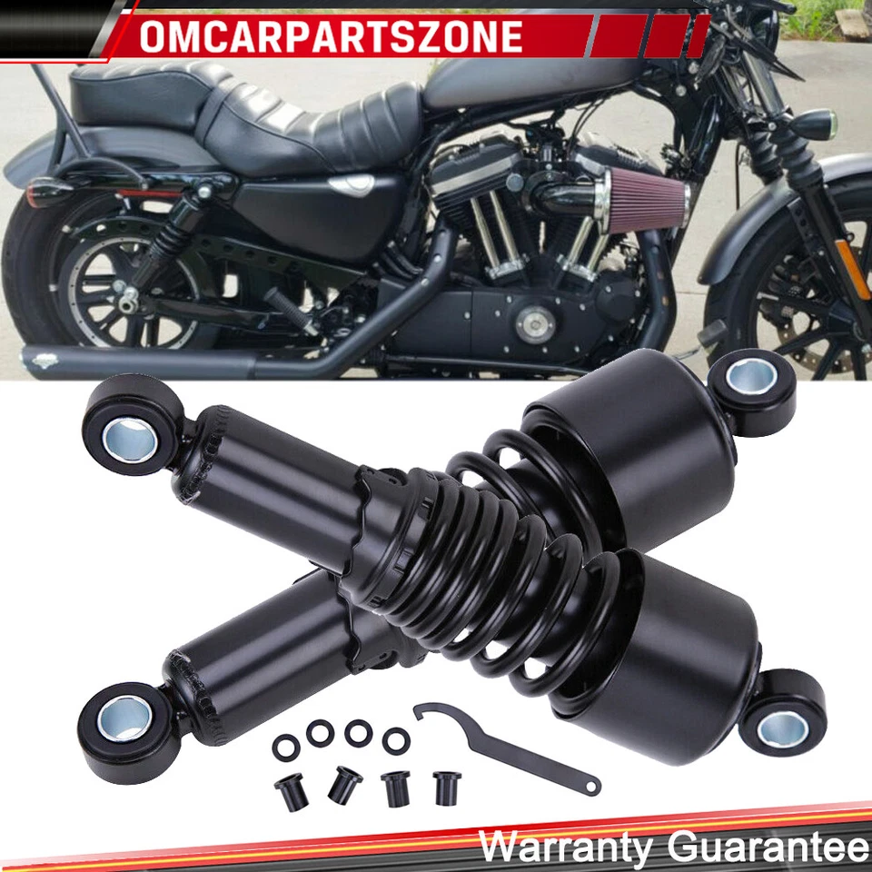 Kit de suspensión de amortiguador trasero descendente de 10,5" para Harley Sportster 883 1200 Iron Dyna Foto 3 de 4