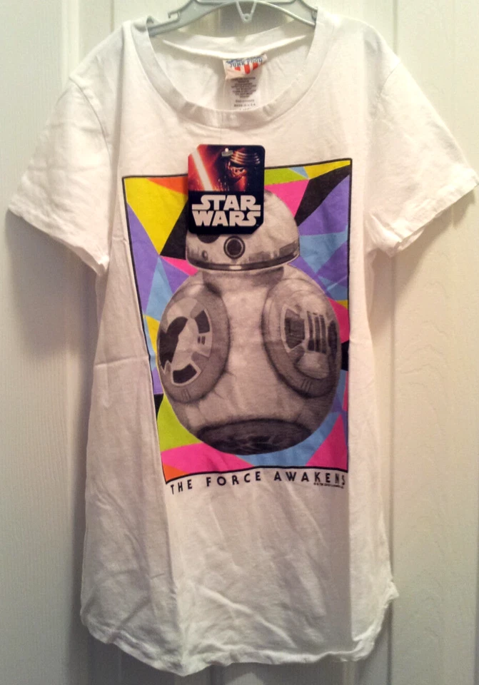 Star Wars BB8 Droid White T-Shirt Girls Size L(10) The Force Awakens Graphic NWT - Image 4 of 4