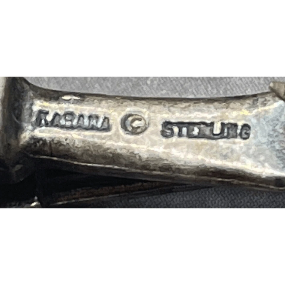 Broche prendedor Kabana KBN firmado plata esterlina hecho a mano navajo nativo americano 2,5 Foto 3 de 3