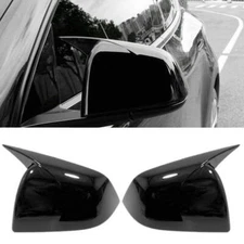 Gloss Black Side Door Rearview Mirror Cover Cap Trim For Tesla Model Y 2020-2022