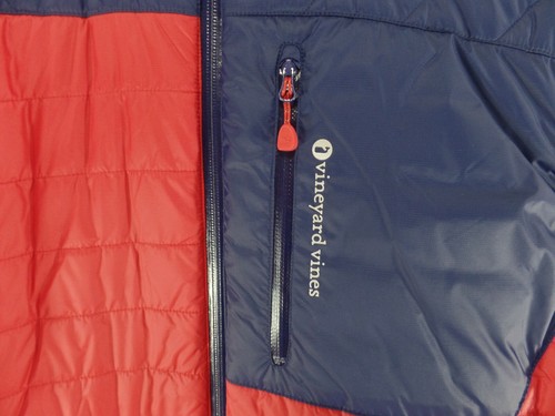 NEW Vineyard Vines Mens Quilted Performance Vest Red Blue Full Zip Size XXL - Picture 8 of 8