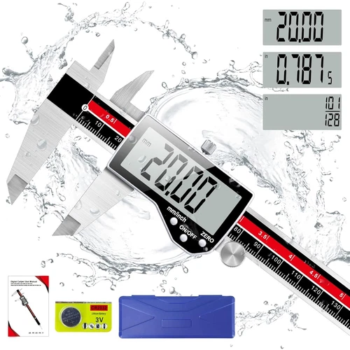 Digital Caliper Measuring Tool Qfun 6 Inch Stainless Steel Vernier Caliper