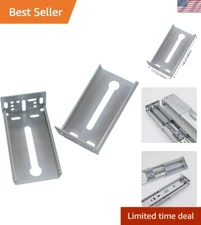 Zinc-Plated Rear Mount Cabinet Brackets - 6 Pairs for Reliable Drawer Support