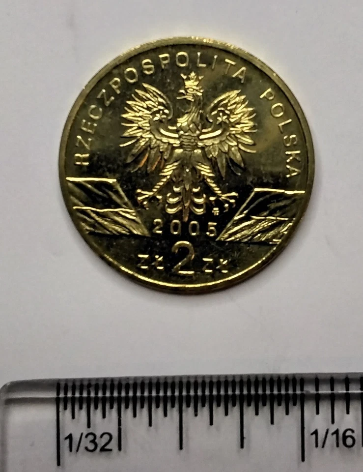 Poland  2005 2 zl World Animals Eagle-Owl Puchacz Bubo-bubo UNC - Image 2 of 2