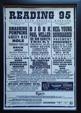 Reading Festival 1995 line-up - Bjork Paul Weller Neil Young souvenir print