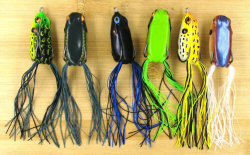 (6) Fishing Lure Lot Booyah Pad Crasher Jr & Poppin Pad Crasher Jr Frog Bulk #8F