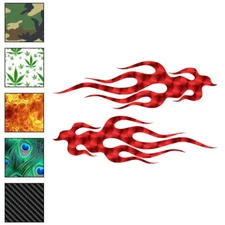 Flames Fire Pair, Vinyl Decal Sticker, 40 Patterns & 3 Sizes, #7276