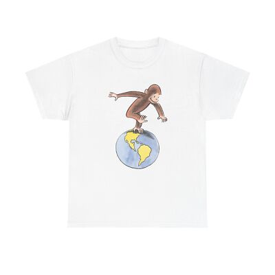 Vintage Curious George T-Shirt, Stay Curious, Travel & Learning, Curious George 