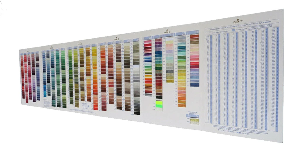 DMC Color Card ~ Embroidery Floss, Pearl Made w/Real Thread Samples #W100B - Image 4 of 4