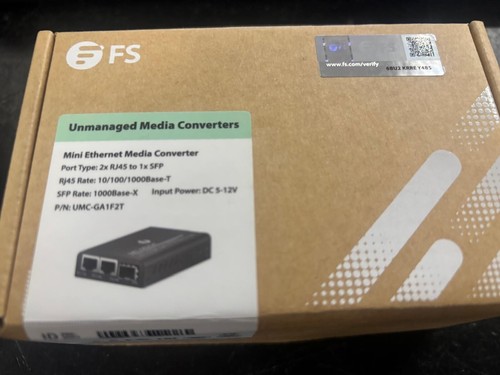 FS UMC-GA1F2T Unmanaged Mini Ethernet Media Converter - Picture 3 of 3