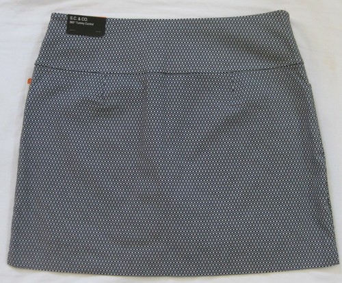 NEW Women's S.C. & Co Skort Skirt Shorts Tummy Control Black White Geo XXL 2XL - Picture 6 of 12