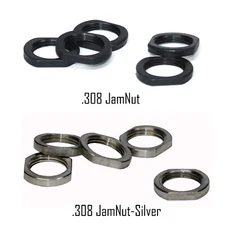 5PCS Steel .308 Jam Nut for 5/8x24 TPI  - Black/Silver