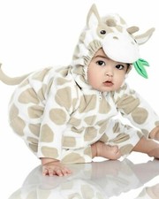 Carters Baby Boy Girl 2PC Plush Hooded Halloween Costume Little Giraffe Set 3-6M