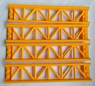 Lego  Achterbahn   25059  4 Stück Schienen 16L Gerade Roller Coaster orange