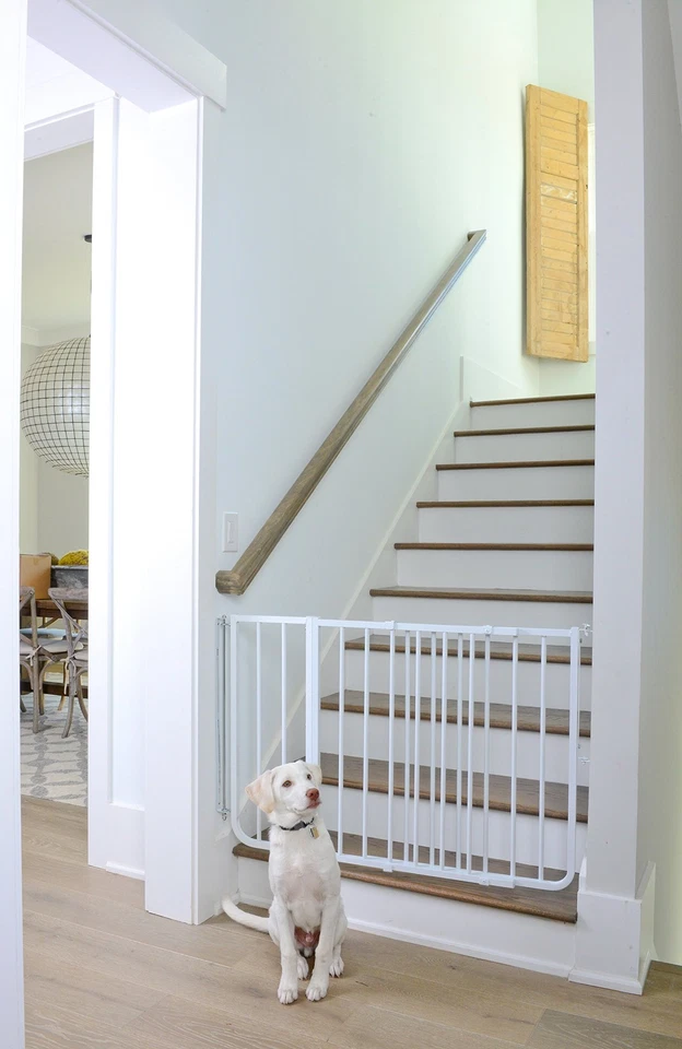 Puerta especial para bebé escalera SS30 para parte superior de escaleras - puerta interior ajustable para perros... Foto 2 de 4