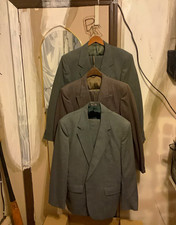 Men  s Regular Blazer Jacket - Gray - Solid Pattern - Notch Lapel Style