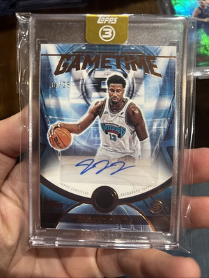 #ad 2025 26 Topps 3 Three Jaren Jackson Jr #GT JJ Gametime Auto 25 Grizzlies $150.00