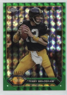 2023 Composite Topps Chrome Green Geometric Refractor 44/75 Terry Bradshaw 10qe