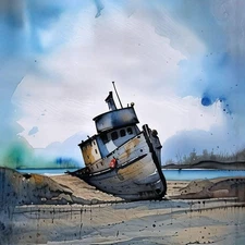 Artistic Maritime Fine Art Print, Vintage Ship Wall Decor, Nautical Home Decor,