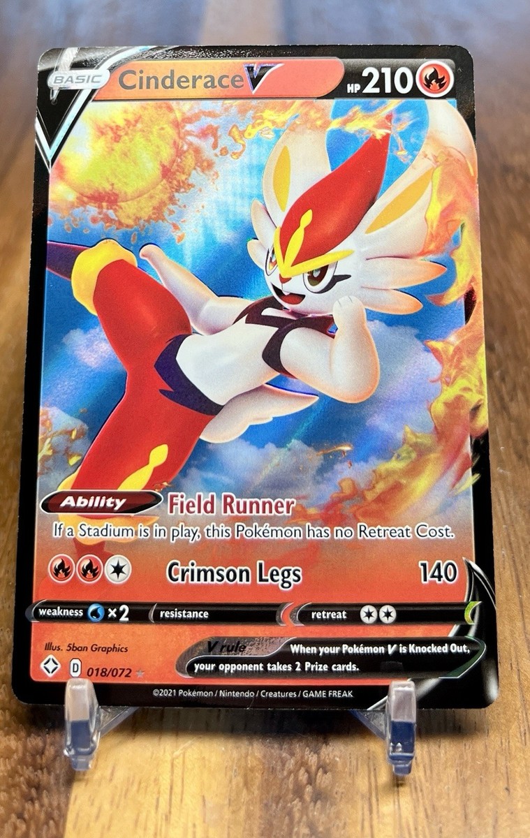 Cinderace V - 018/072 Ultra Rare Shining Fates Pokemon TCG NM | eBay