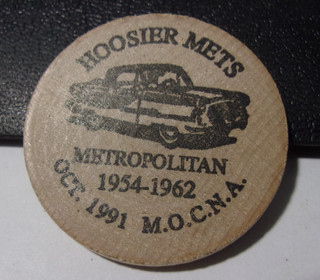 HOOSIER METS (M.O.C.N.A.) 1991 NCV "ROUND TUIT" Wooden Nickel