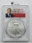 2017 Silver Eagle PCGS MS70 FDOI Trump History In Your Hands 1 of 2000