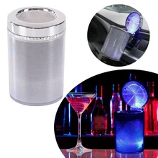LED Light Up Car Ashtray Colorful Smokeless Ash Cigarette Cylinder Holder Cup