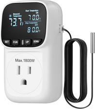Digital Temperature Controller, Heavy Duty 15A/1800W Thermostat Outlet Plug, VA