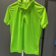 Nike Golf Kids Youth Dri-FIT Neon Green Short Sleeve Polo Shirt Size M 8-10