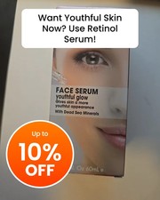 Retinol Face Serum- Youthful Glow With Dead Sea Minerals 2 fl oz /60ml 