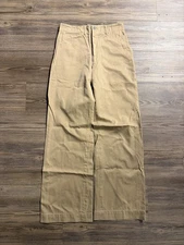 Vintage 40s US Army Zinc Button Trousers 31x33 Military Khaki Trousers WWII USA
