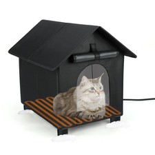 Elevated Heated Cat House for Outdoor Cats in Winter, Waterproof  Insulated ...