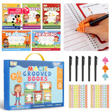 Magic Grooved Handwriting Practice Book for Kids Ages 3-8