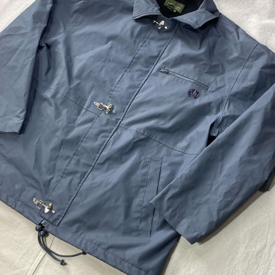 Chaqueta de Lluvia Smith & Hawken Para Hombre XL Gris Forrada de Vellón Con Capucha Bolsillos Frontales con Cremallera Foto 2 de 4