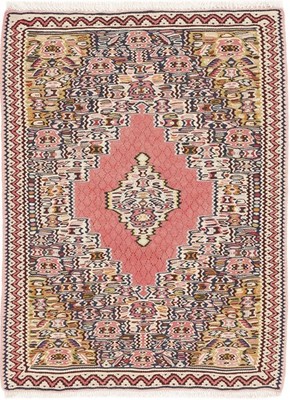 Kelim Senneh Teppich 74x100 cm handgewebt Wolle Persien Unikat Neu