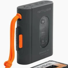 MUSE Kassettenspieler   Tragbar mit Bluetooth & USB-C   Schwarz