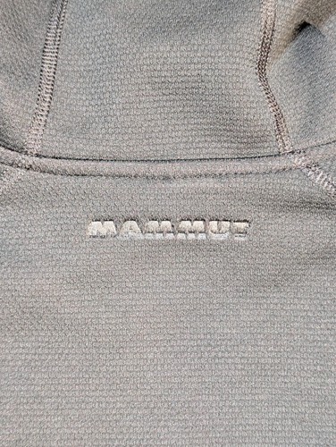 Mammut Fleece Hooded Hoodie Jacket Mens Size L Black Red Half Zip - Picture 14 of 14