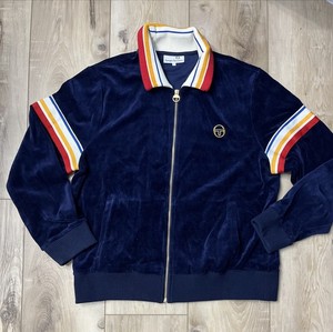 Veste Sergio Tacchini Vintage Taille M - Coupe Vent, Bleue, Polyester, Très Bon état