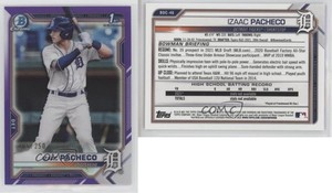 2021 Bowman Draft Chrome Purple Refractor /250 Izaac Pacheco #BDC-46