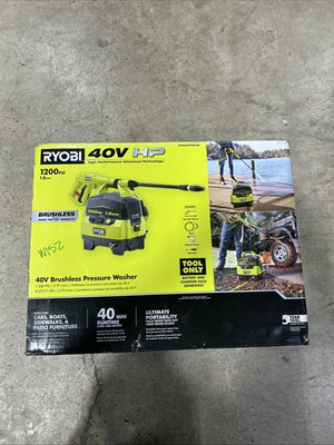 #ad RYOBI 40V 1200 PSI 1.0 GPM Cordless Electric Cold Water Pressure Washer W152 $89.00
