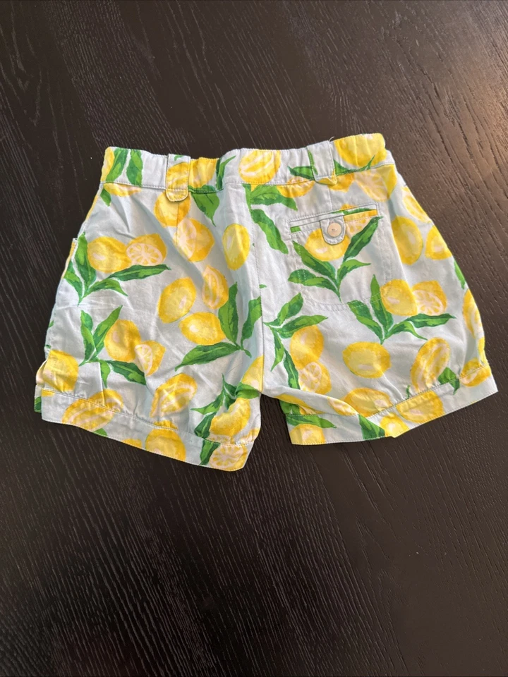 Shorts Oscar De La Renta meninas limão tamanho 10 - Imagem 2 de 4