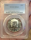 US 1966 50c JFK Kennedy Half Dollar PCGS MS64
