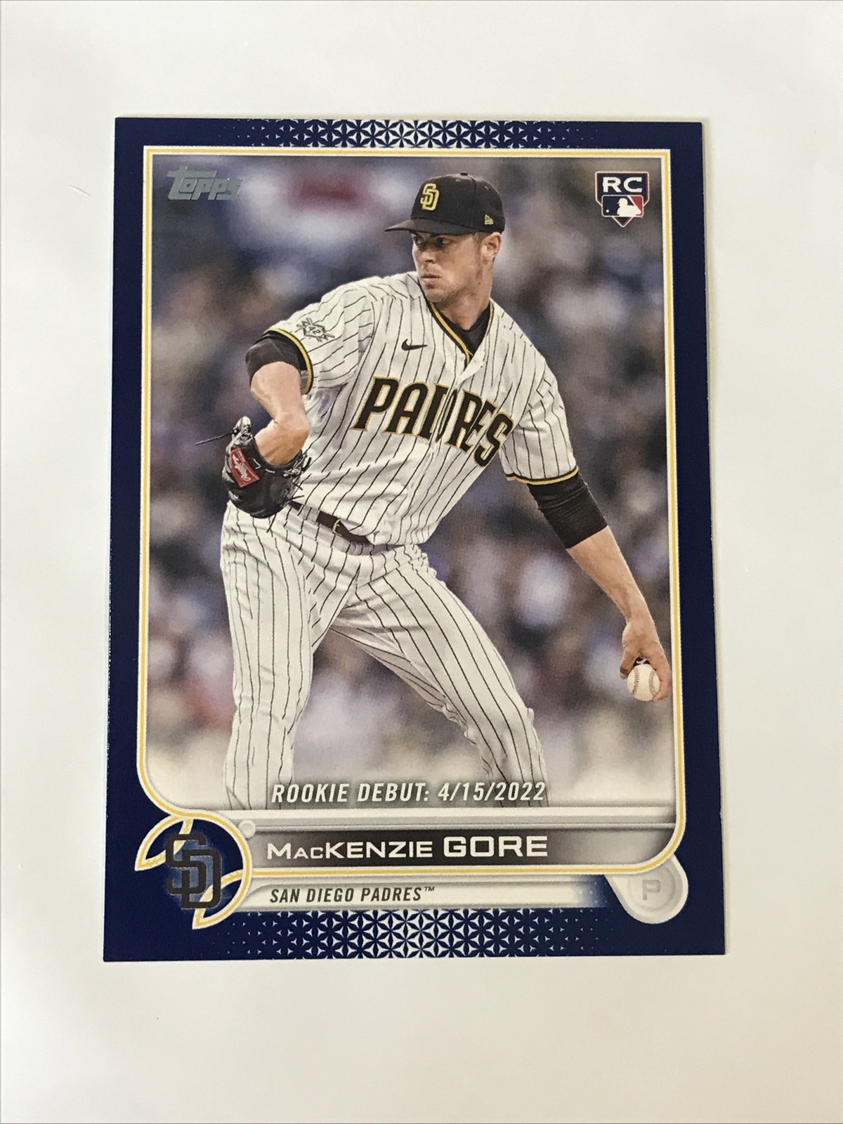 2022 Topps Update Royal Blue MacKenzie Gore #US294 San Diego Padres C2