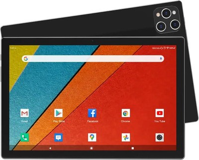 FEONAL Android 13 10.1'' Tablet 128GB ROM 16GB (8+8 Expand) Octa-Core, Black