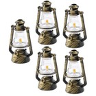 5 Pcs Mini Lamp Miniature Painting Vintage Flameless Kerosene Oil