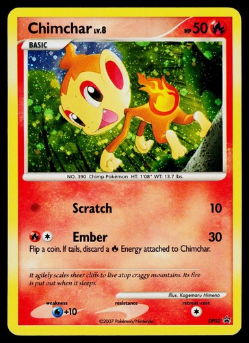Chimchar DP02 Holo Promo Diamond and Pearl Promos Pokemon Lightly Played