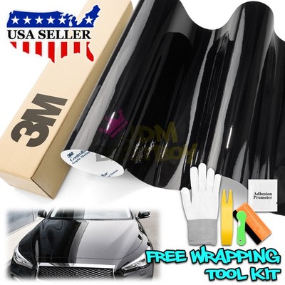 Genuine 3M Gloss Black Vinyl Wrap Car Auto Sticker Film Decal Bubble Free Sheet