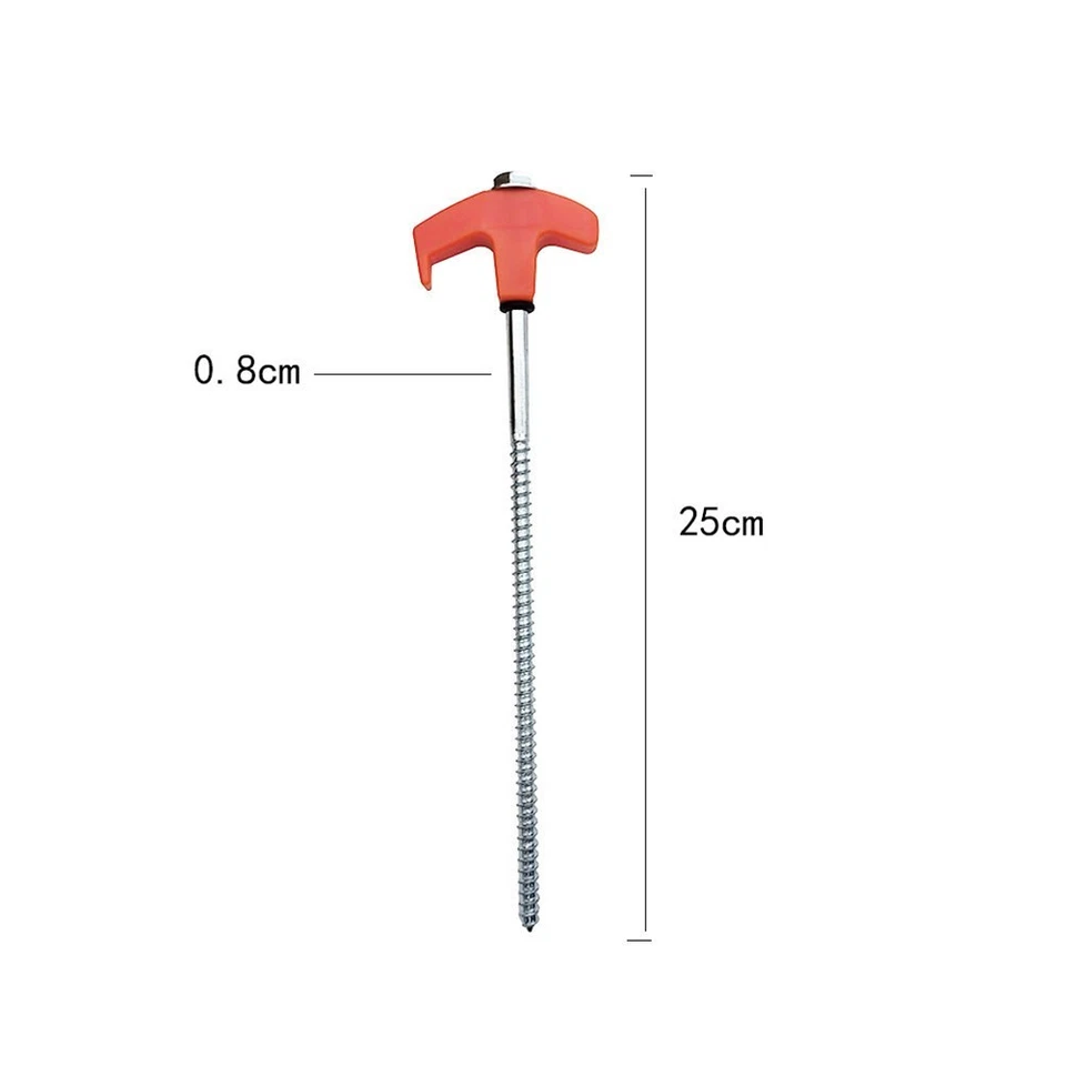 Threaded Metal Tent Stakes Outdoor Camping Awning Gazebo Hexagonal Drill Bit - Image 3 of 4