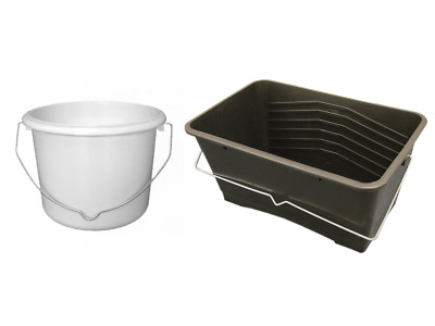 MALER UND DEKORATEURE SET - 15L FARBSCHAUFEL MIT 10X KUNSTSTOFFFARBKESSELN