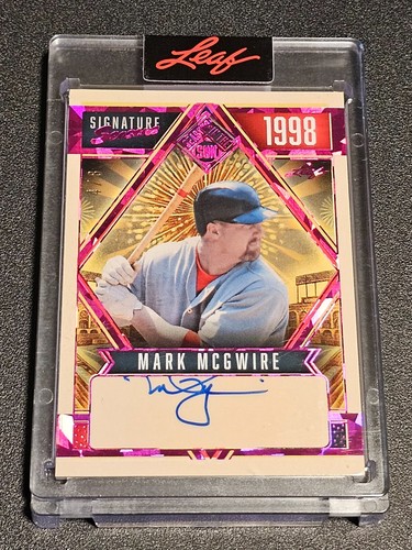 2025 Leaf Seasons in the Sun Mark McGwire (4/8) Signature Seasons Auto Holo Pink